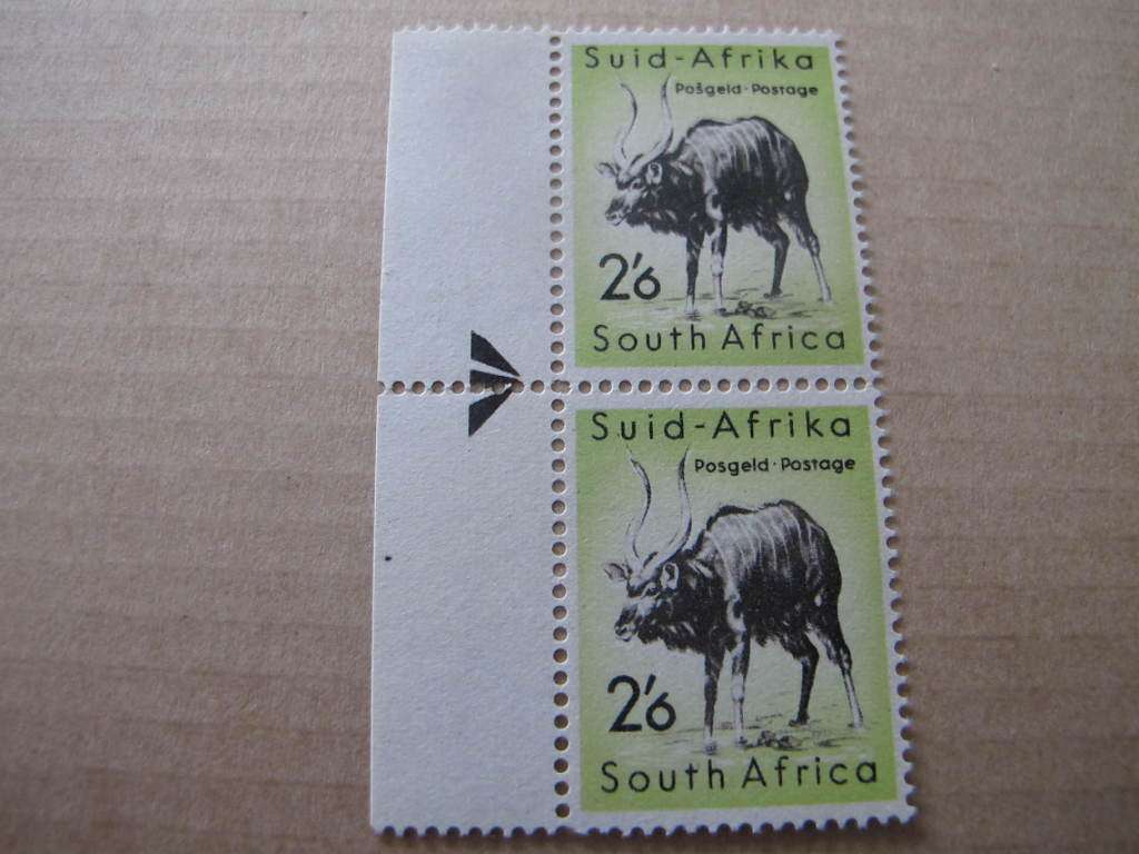 South Africa - 1954 Definitive Set 2/6 Nyala and 5/- Giraffe Pair MNH